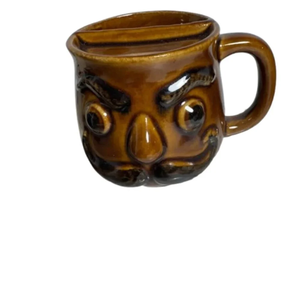 Vintage Mustache Face Shaving Mug 1970's #97